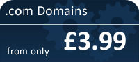.com Domains from only £7.99